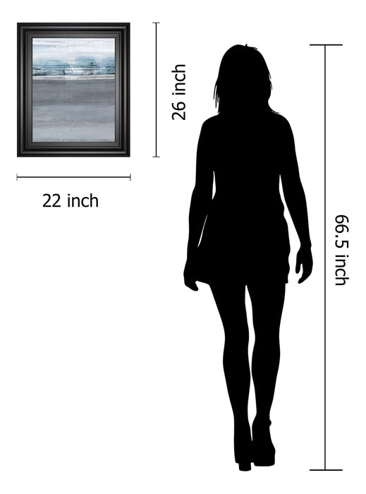 Snowy Tracks By Sims - Framed Print Wall Art - Dark Gray