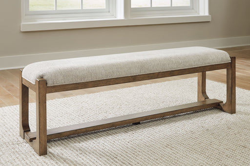 Cabalynn - Oatmeal / Light Brown - Large Uph Dining Room Bench Sacramento Furniture Store Furniture store in Sacramento