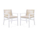 Outdoor Acacia Wood Patio Dining Armchair (Set of 2)