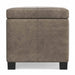 Dover - Storage Ottoman In Smoky Leather With Lift Up Storage - Brown