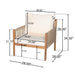 Modern Outdoor Woven Lounge Chair With Solid Wood Frame - Teak