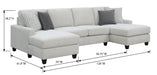 Chaise Sectional - Gray