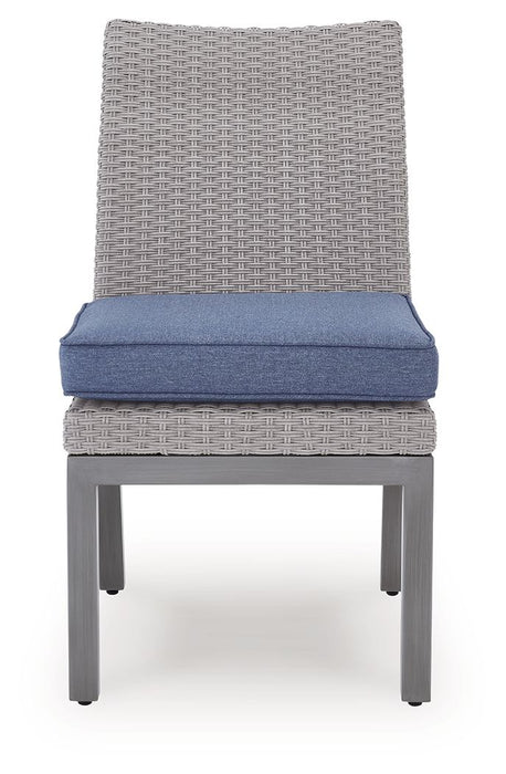 Half Moon Beach - Side Chair With Cushion (Set of 2) - Blue / Gray