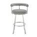 Nolagam - Swivel Bar Stool - Brushed Stainless Steel
