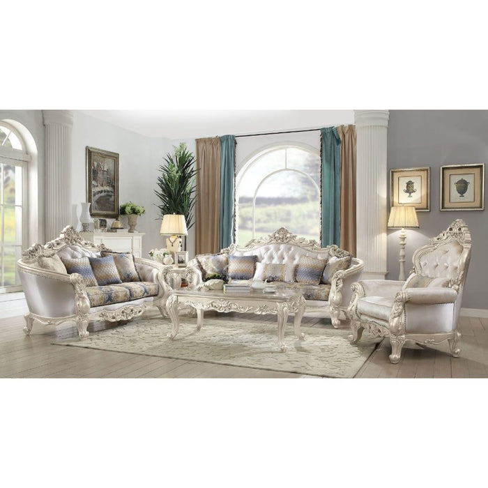 Gorsedd - Chair With Pillow - Fabric & Golden Ivory