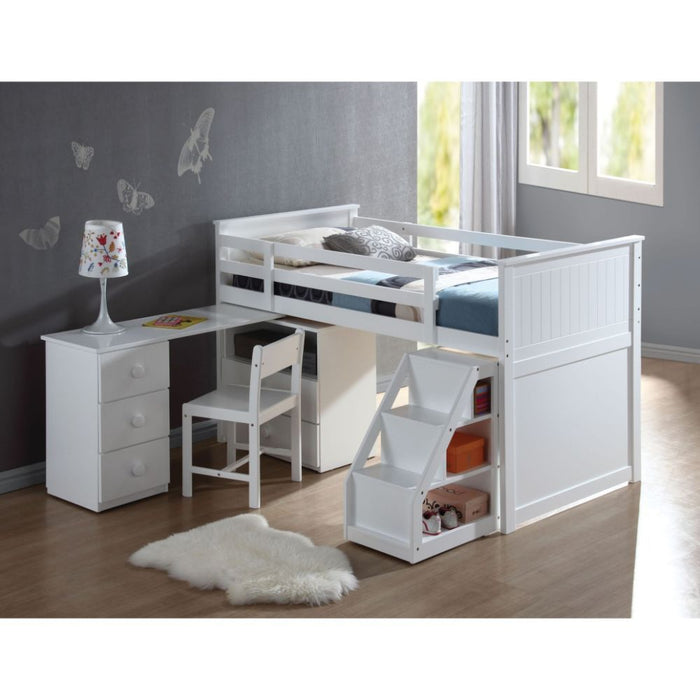 Wyatt - Twin Loft Bed Set - White