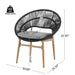 Cyril - Outdoor Papasan Style Dining Chair (Set of 2)