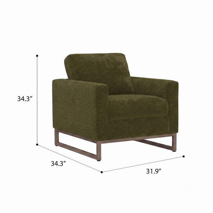Accent Chair With Track Arm Design