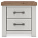 Savonport - Two Drawer Night Stand - White / Brown