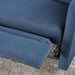 Alma - Contemporary Upholstered Loveseat Recliner - Navy Blue