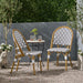 Chic French Bistro Chair With Durable Rattan And Aluminum Frame