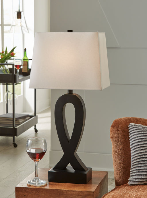 Markellton - Black - Poly Table Lamp (Set of 2) Sacramento Furniture Store Furniture store in Sacramento