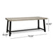 Equilibrium - Outdoor Dining Table With Wooden Frame And Slat Top