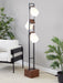 Bento - Contemporary Floor Lamp - Black / Walnut / White