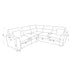 Emiliano - Sectional Sofa With 3 Pillows - Nickel