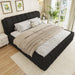 Upholstered Platform Bed With Stitching Details