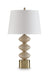 Wardthrone - Poly Table Lamp - Beige / Gold Finish