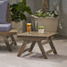 Sedona - Outdoor Side Table With Open Slat Design - Gray