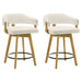 Callah - Contemporary Natural Wood Counter Height Kitchen Bar Stool