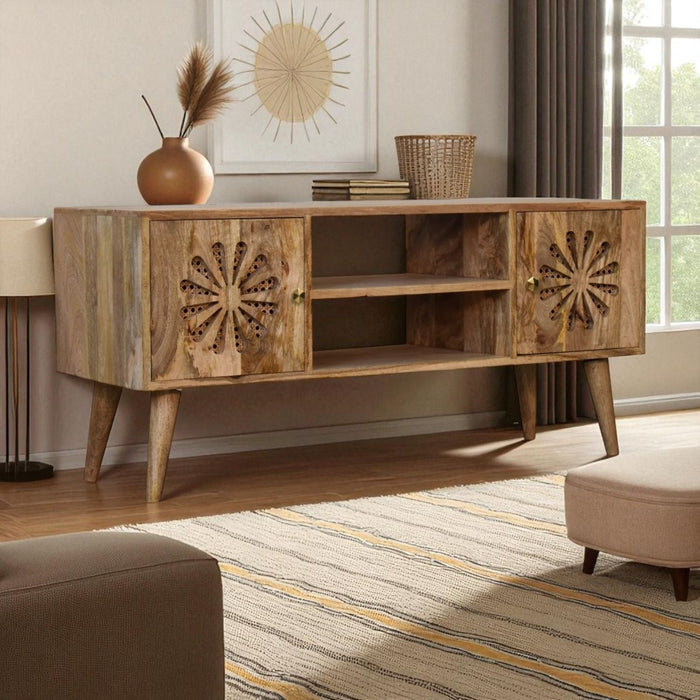 Rosalie - Media Unit - Beige Brown