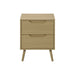 Accent Table With Storage Drawers - Natural
