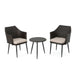 Kenneth - 3 Pieces Chat Set Outdoor Furniture - Brown Multi