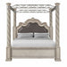 Panel Canopy King Bed - Gray