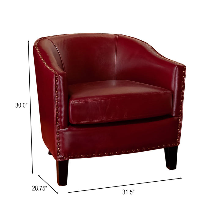 Enigmatica - Upholstered Club Chair With Nailhead Trim