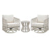 Breeze - Powder Coated Metal Outdoor Conversation Set With Cushions