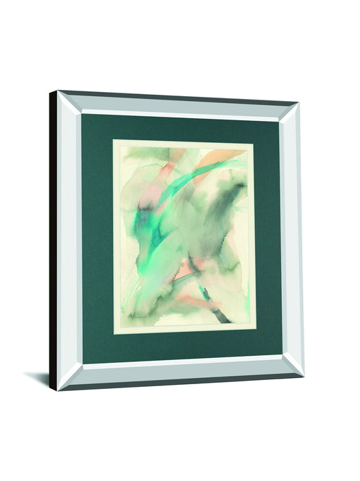 In Motion I By Danhui Nai Mirrored Frame - Blue