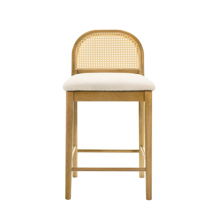 Lucio - Modern Farmhouse Wood Counter Height Kitchen Bar Stool