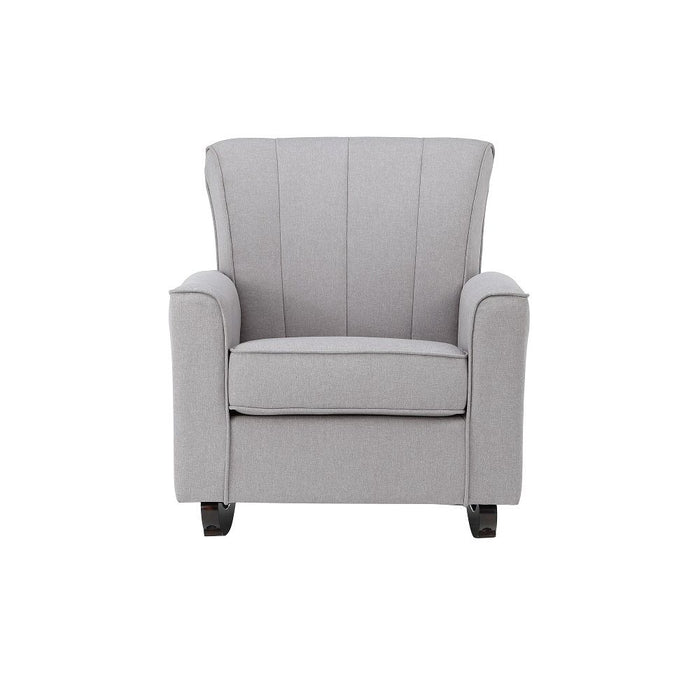 Denzell - Rocking Chair - Light Gray Linen