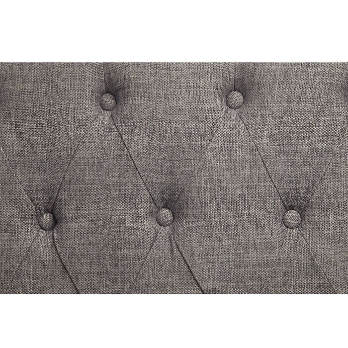 Florian - Sofa With 4 Pillows - Gray Fabric & Antique White