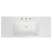 Vanity Top With 3 Faucet Holes, Rectangular Basin For Bathroom - White