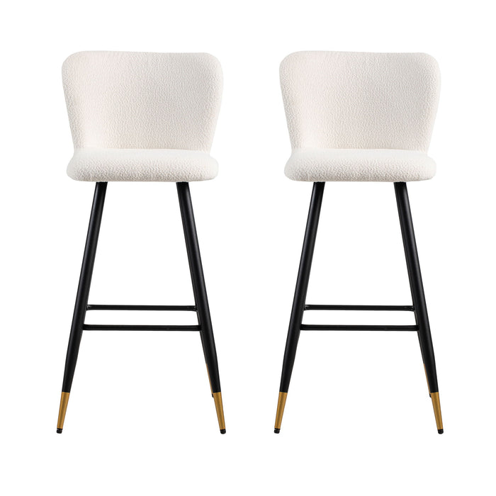 Modern Style Barstool, Tipped Ends, Suitable For Various Decoration Styles - White
