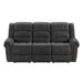 Reclining Sofa - Gray - Faux Leather