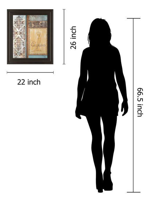 Elegance By Hamkimipour-ritter Framed Print Wall Art - Blue