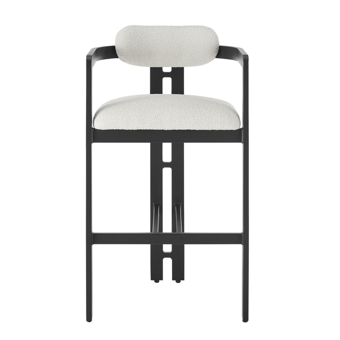Jazmin - 3-Piece Outdoor Bar Height Bistro Dining Set - White / Black
