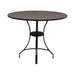 Winslow - 5-Piece Round Walnut Wood Tabletop Dining Table Set With Stools, Seats Up To 4 - Mushroom Brown / Black