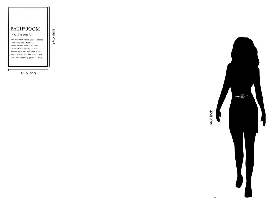 "Quirky Definitions" Canvas In Frame - Black