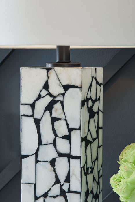 Macaria - White / Black - Marble Table Lamp Sacramento Furniture Store Furniture store in Sacramento
