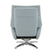 Janella - Motion Accent Chair With Swivel & Ottoman - Babyblue Leather
