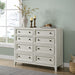 8 Drawer Dresser With Framed Fronts And Smooth Metal Glides