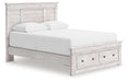 Makidern - Panel Storage Bed With Storage Footboard