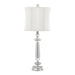Karat - Contemporary Crystal Table Lamp (Set of 2) - Clear Crystal / Chrome / White Softback