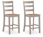 Harperfeld - Barstool (Set of 2) - Natural / Gray