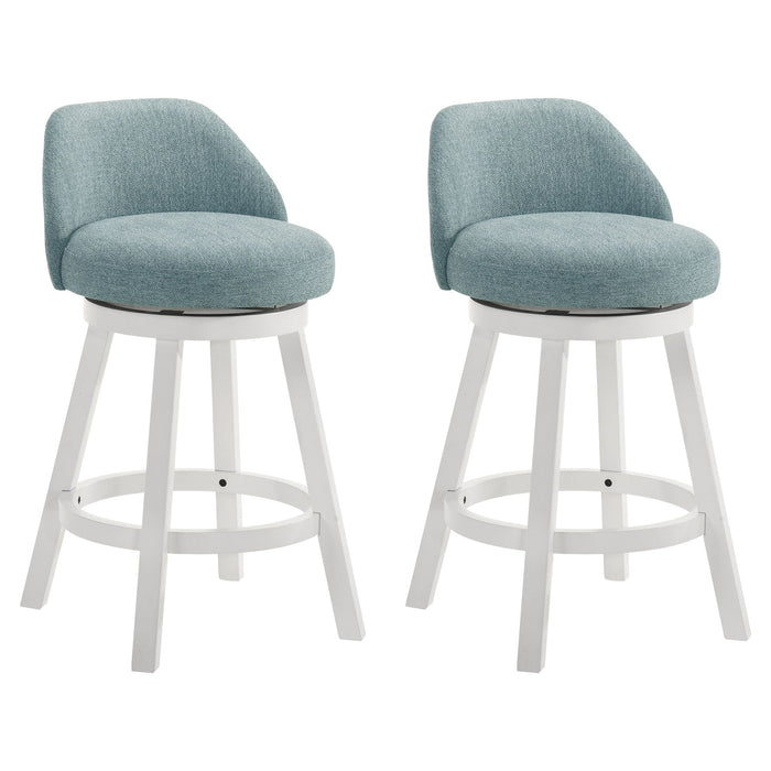 Erika - Modern Transitional Swivel Wood Counter Height Kitchen Bar Stool