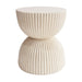 Side Table With Speckled Ribbed Texture