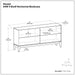 Harper - 4 Shelf Low Bookcase - Walnut Brown