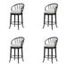 Luther - Commercial Grade Steel Frame Fabric Upholstered Swivel Counter Height Barstool